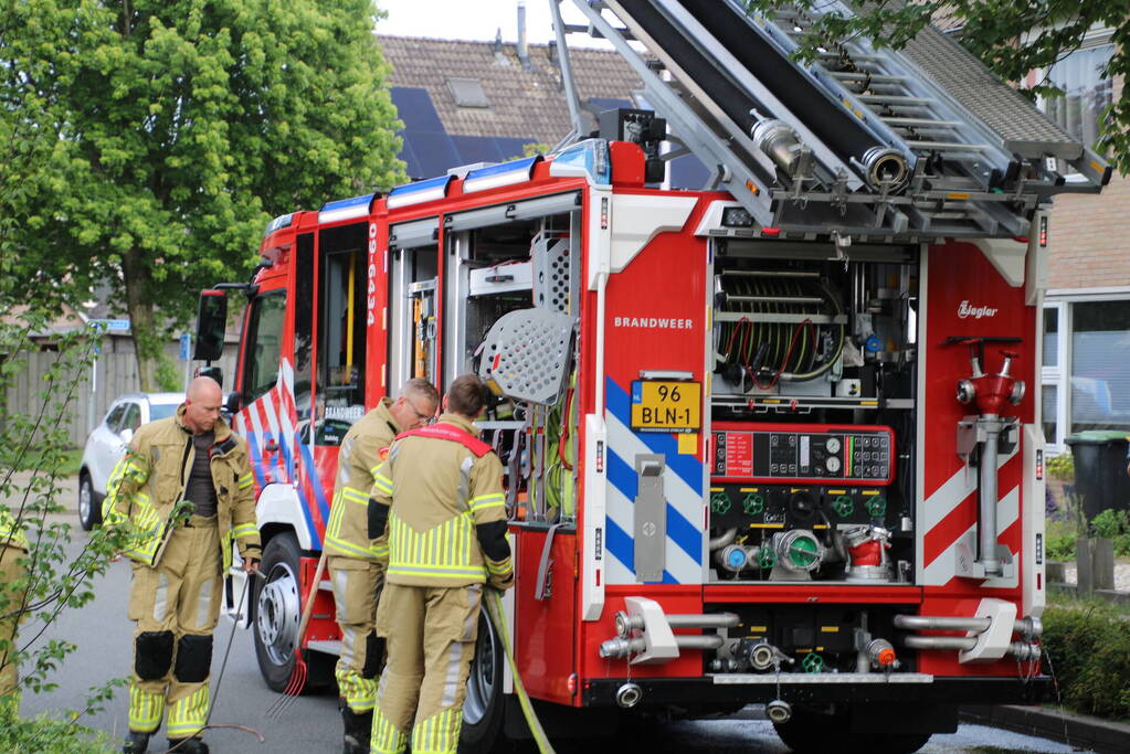 Brand in bouwcontainer met afval
