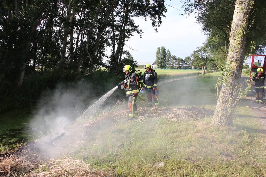 Gemaaid gras in brand
