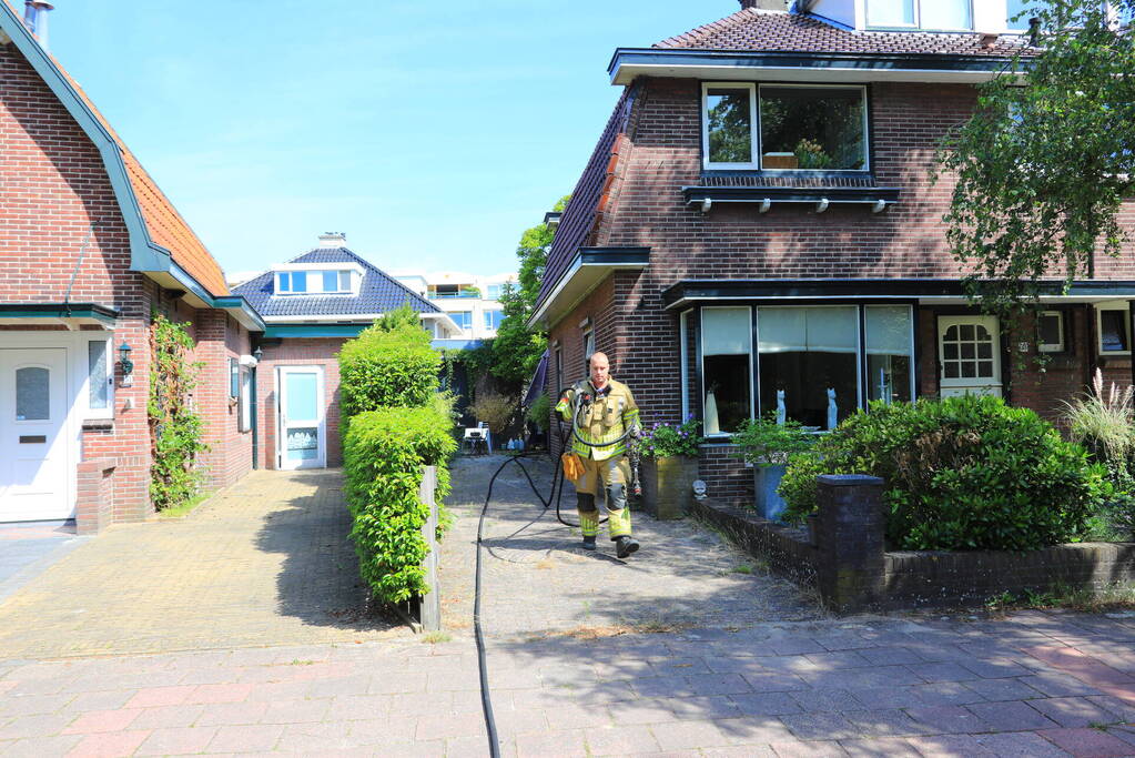 Brand in schuur van woning