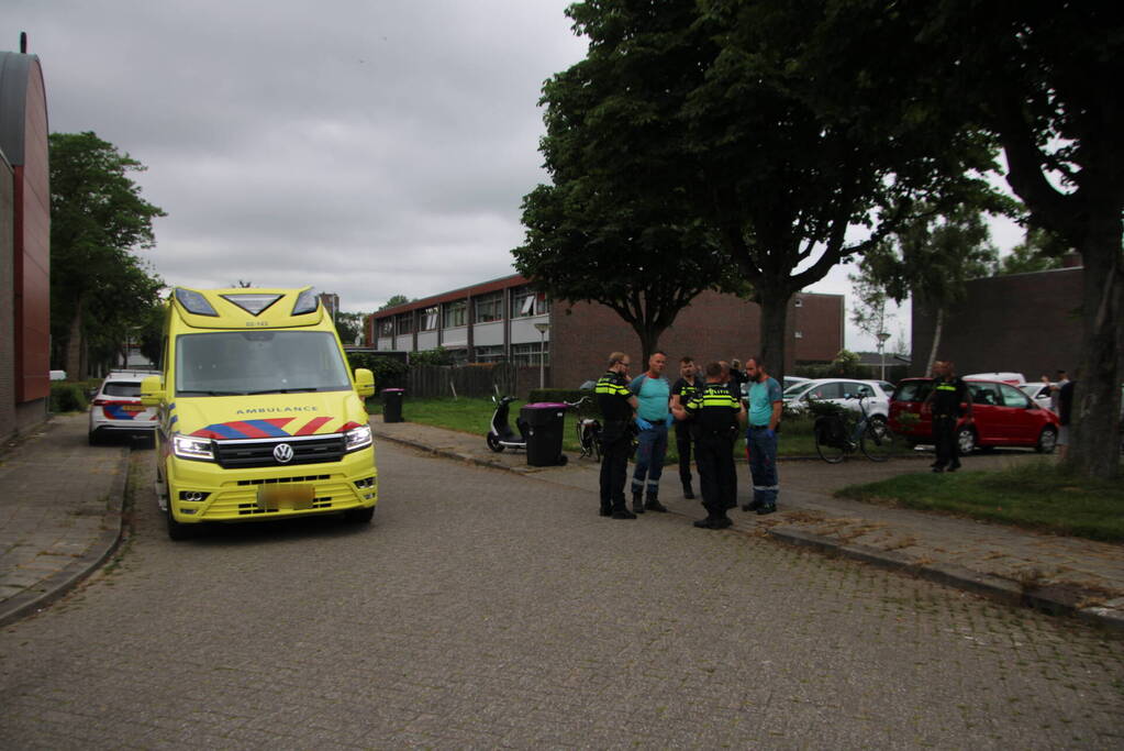 Automobilist botst tegen woning