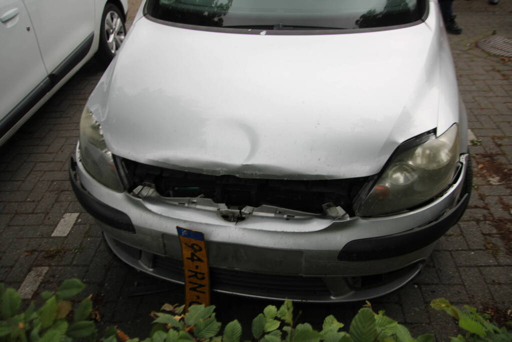 Automobilist botst tegen woning