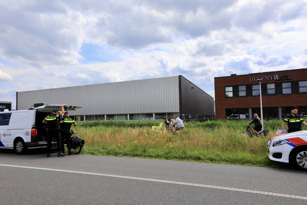 Fietser botst op andere fietser