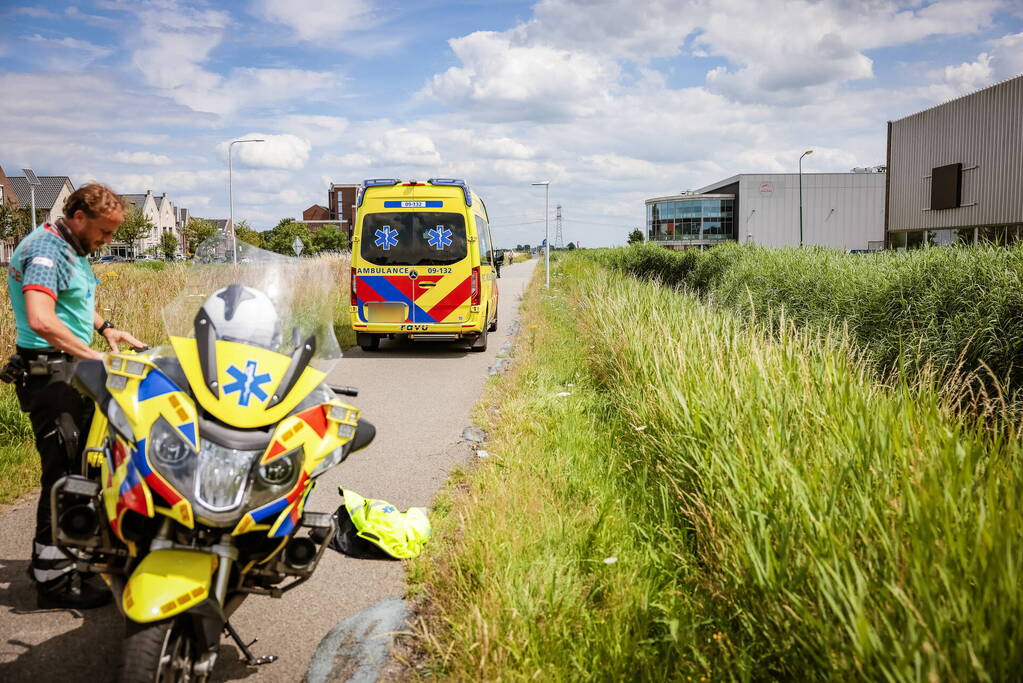 Fietser botst op andere fietser
