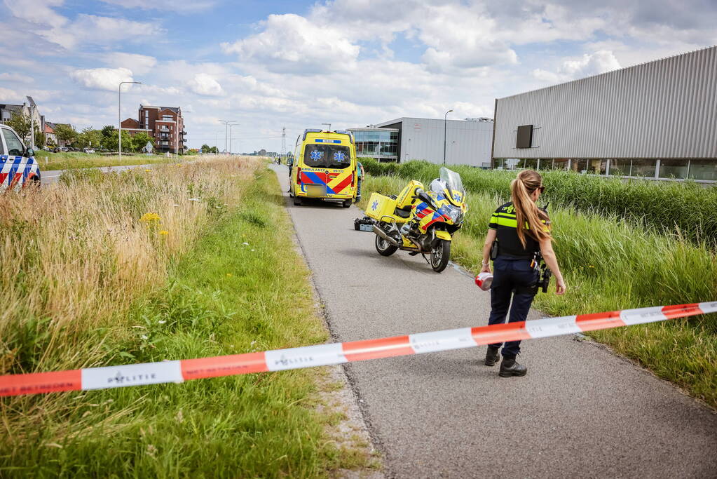 Fietser botst op andere fietser