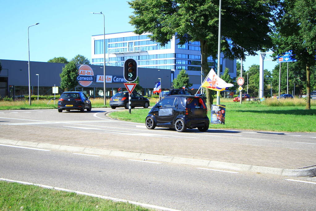Demonstranten maken zich klaar voor demonstratie