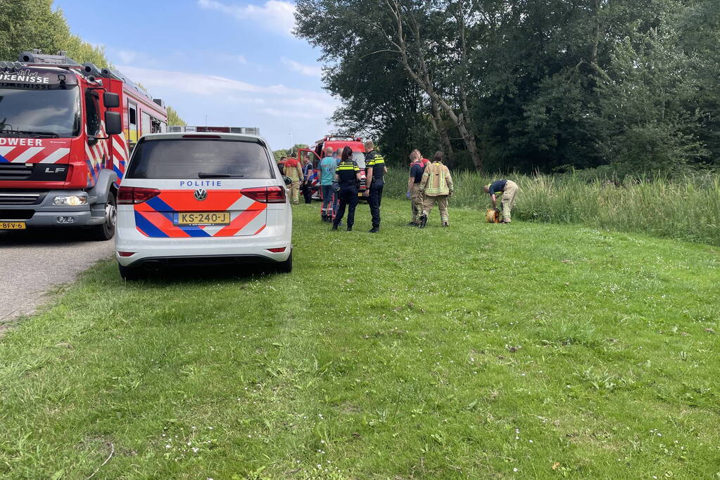 Zoekactie na aantreffen fiets in slootkant