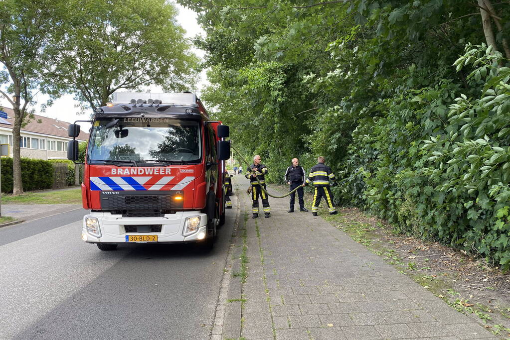 Brand in bosschage snel geblust