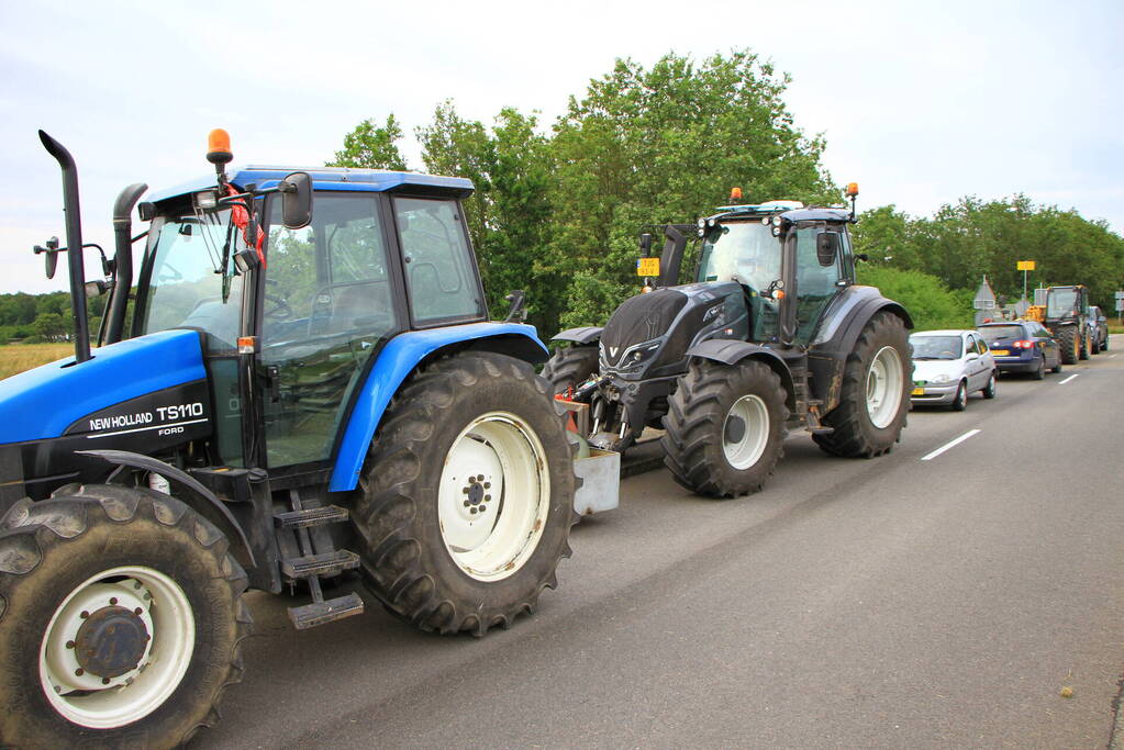 Boerenprotest onder genot van friet