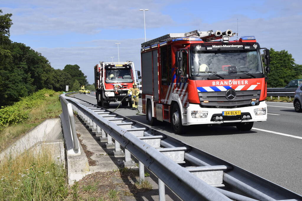 Brandweer blust vrachtwagenband