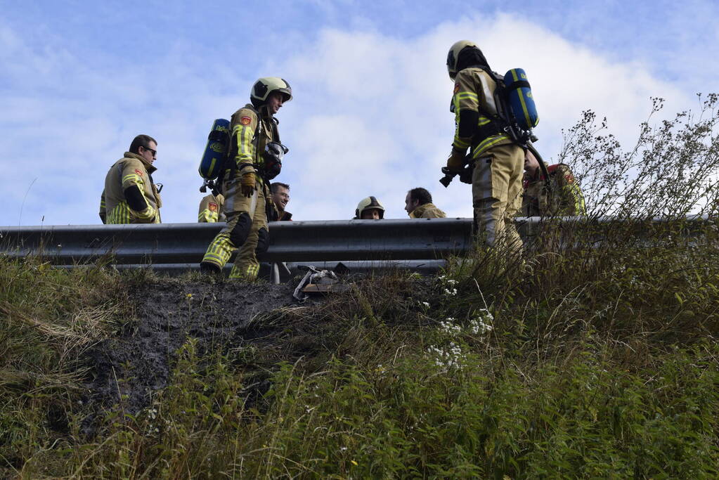 Brandweer blust vrachtwagenband