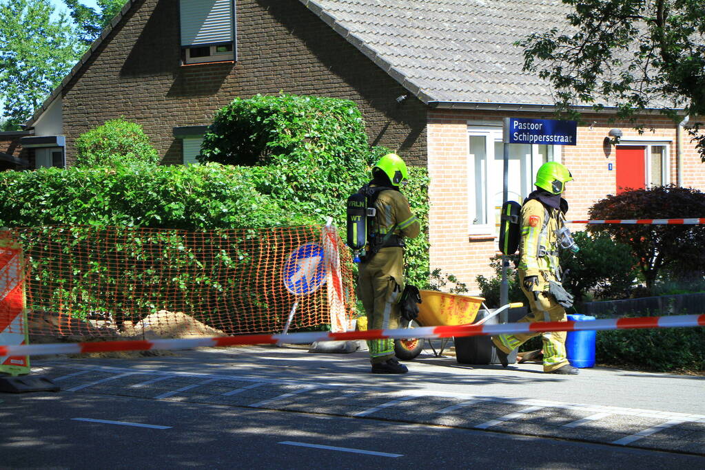 Straat afgezet naar gaslekkage