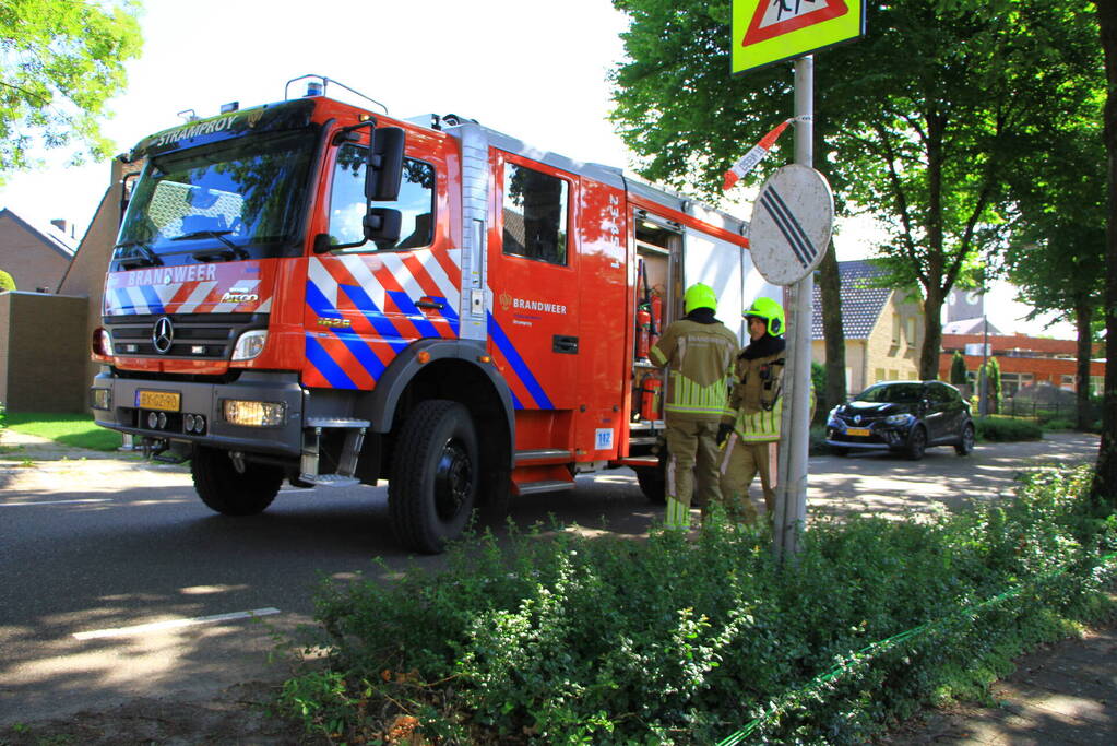 Straat afgezet naar gaslekkage
