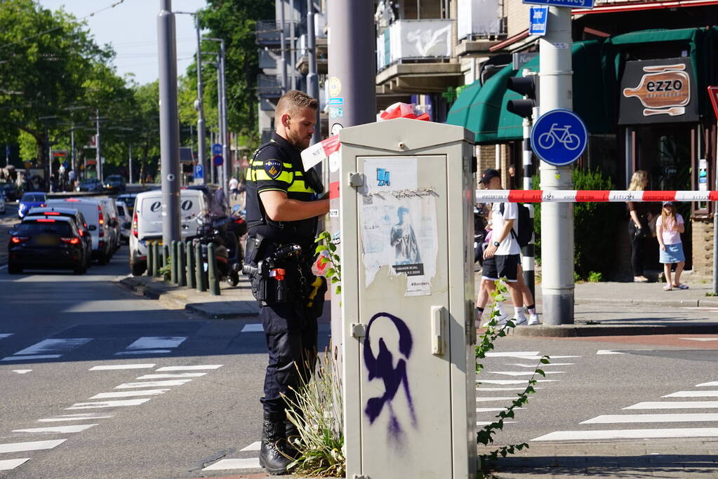 Fietser geschept door personenwagen