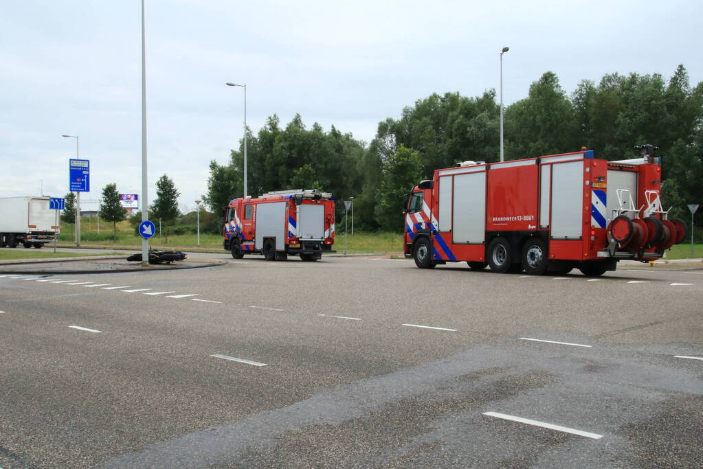 Motor gaat in vlammen op