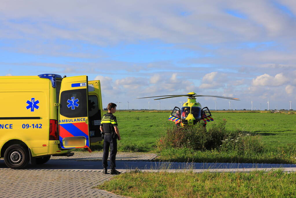 Traumahelikopter landt voor ongeval met kind