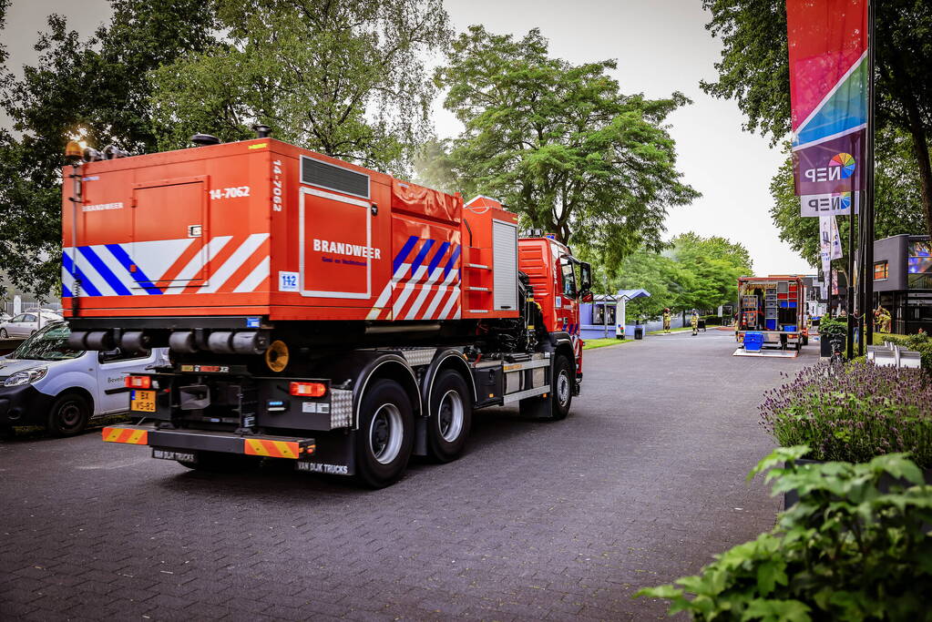 Felle brand in elektrakast op mediapark