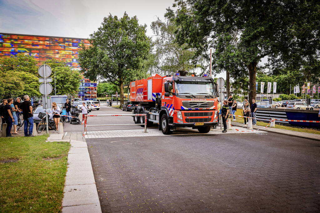 Felle brand in elektrakast op mediapark
