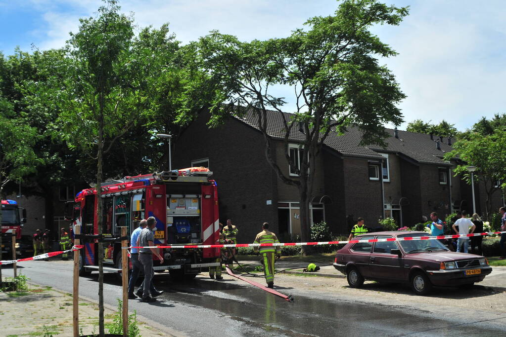 Rook bij brand in woning