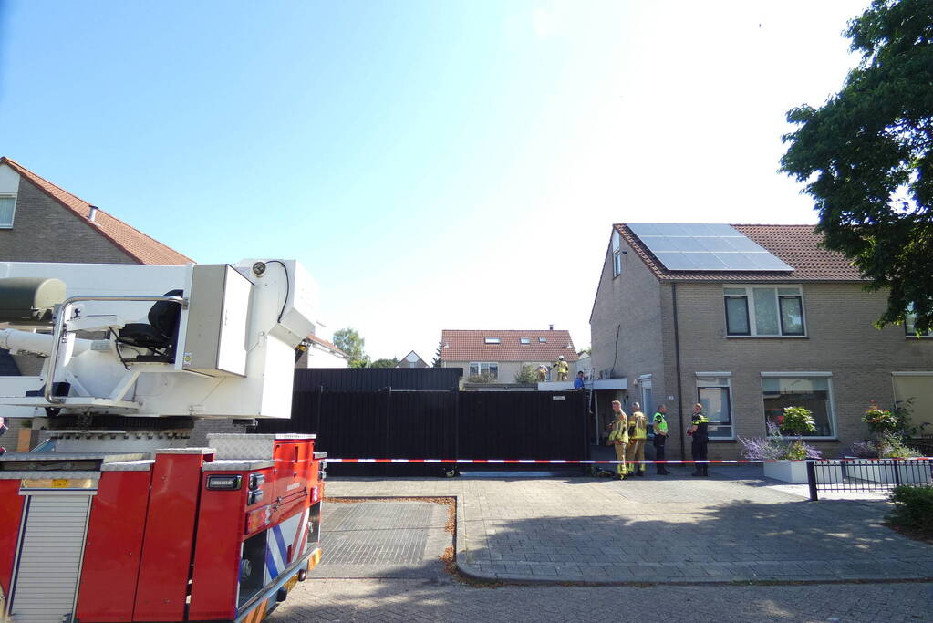 Brand in schuur van woning