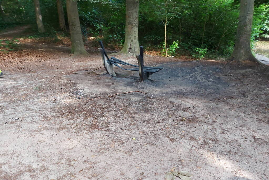 Brand midden is bosgebied