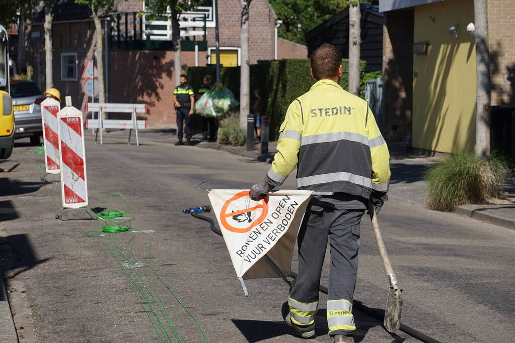 Gasleiding geraakt bij aanleg glasvezel-netwerk