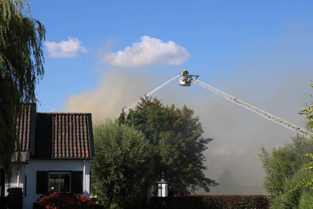 Schuur en camper verwoest vanwege brand