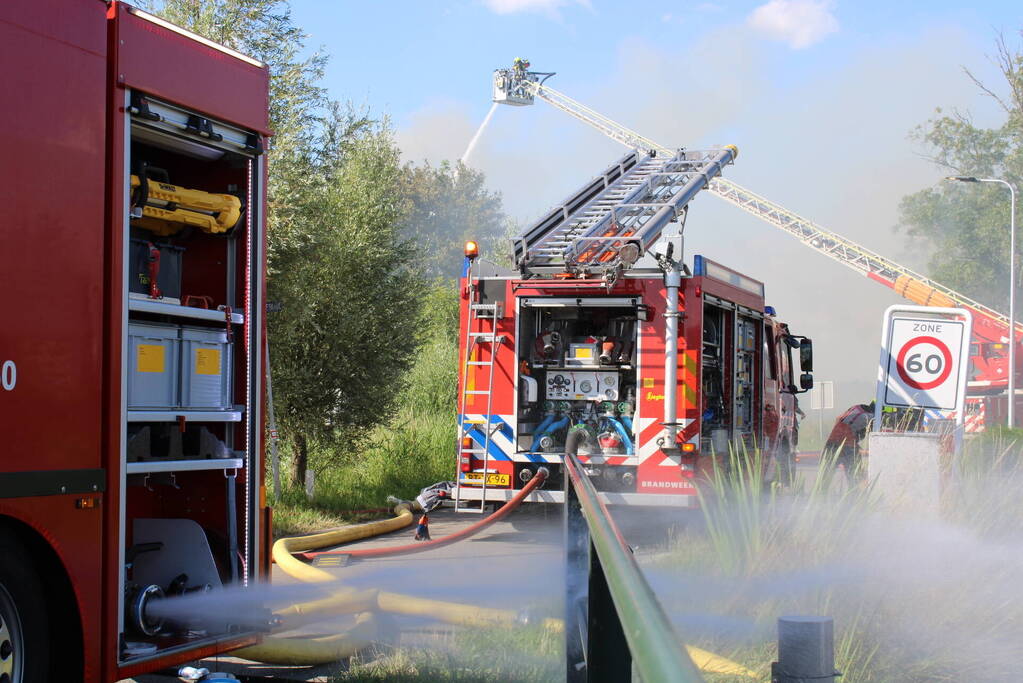 Schuur en camper verwoest vanwege brand