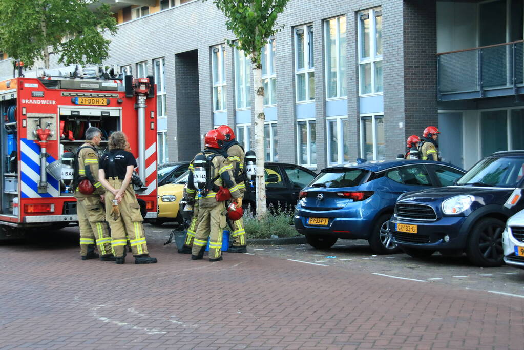 Fietsaccu in brand in parkeergarage