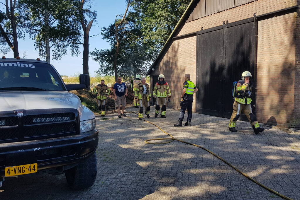 Brand in stapel snoeiafval