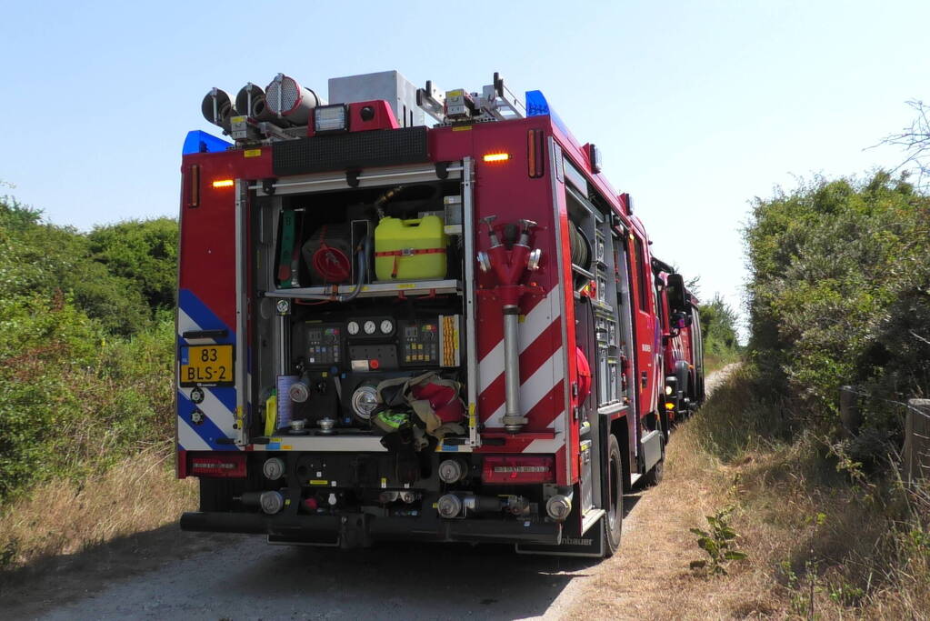 Brand op wandelpad in natuurgebied snel gedoofd