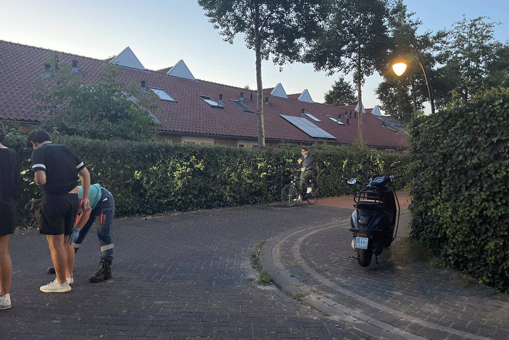 Scooterrijder en stepper botsen op kruising op fietspad