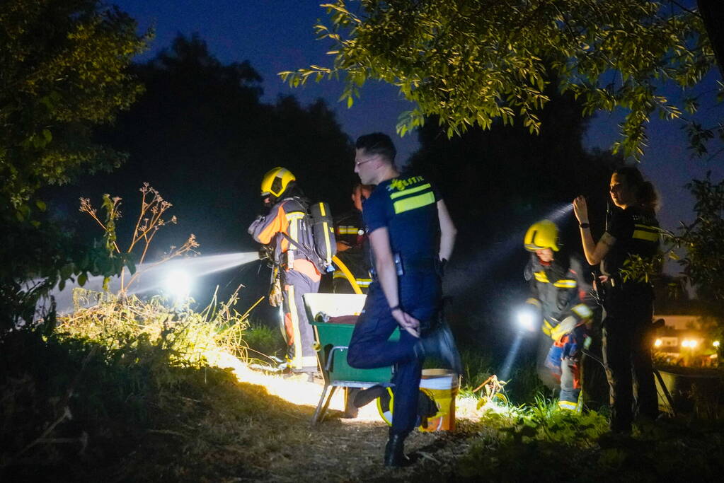 Drie stukken natuurgebied in brand