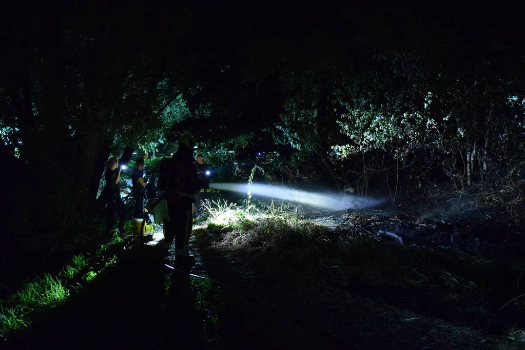 Drie stukken natuurgebied in brand