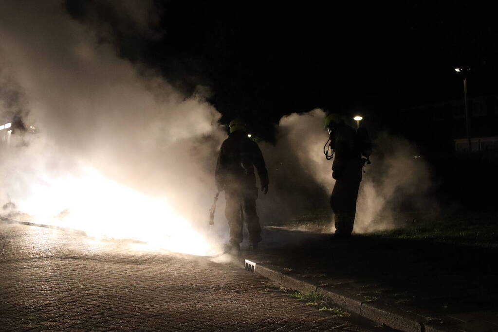 Auto verwoest vanwege brand