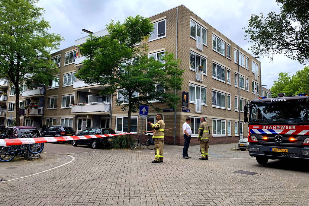 Straat afgezet vanwege gaslucht