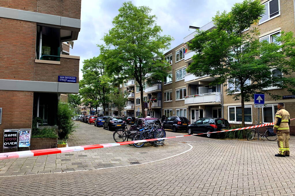 Straat afgezet vanwege gaslucht
