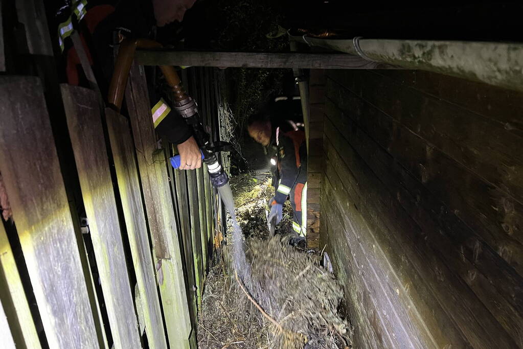 Brandweer ingezet voor brand bij schuur