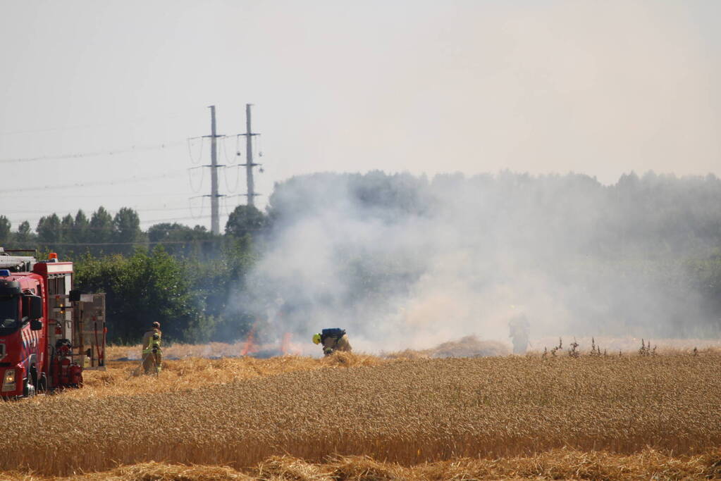 Flinke brand in graanveld