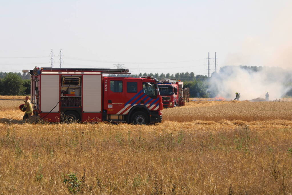 Flinke brand in graanveld