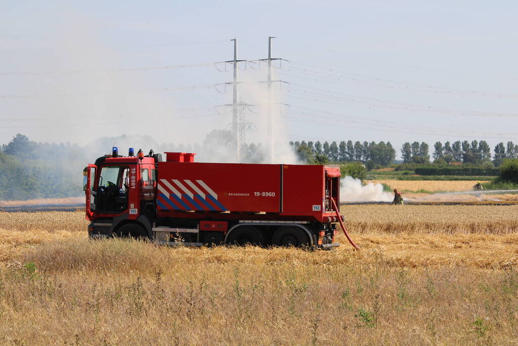 Flinke brand in graanveld