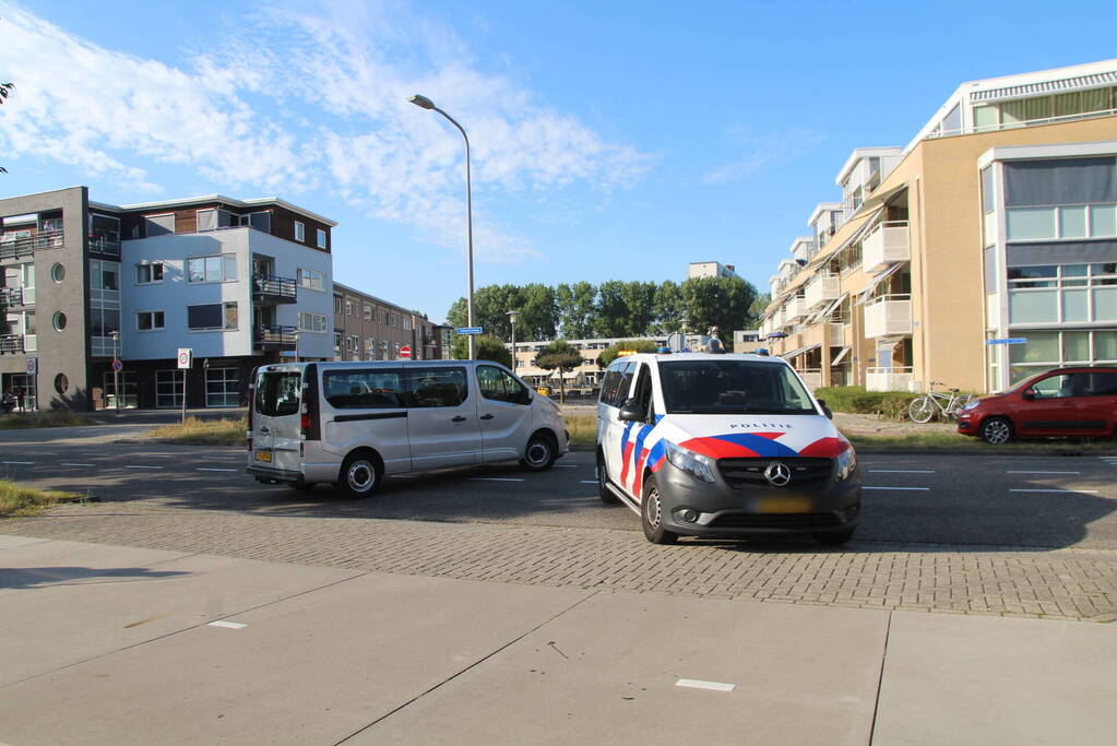 Ongeval tussen bestelbus en scooter