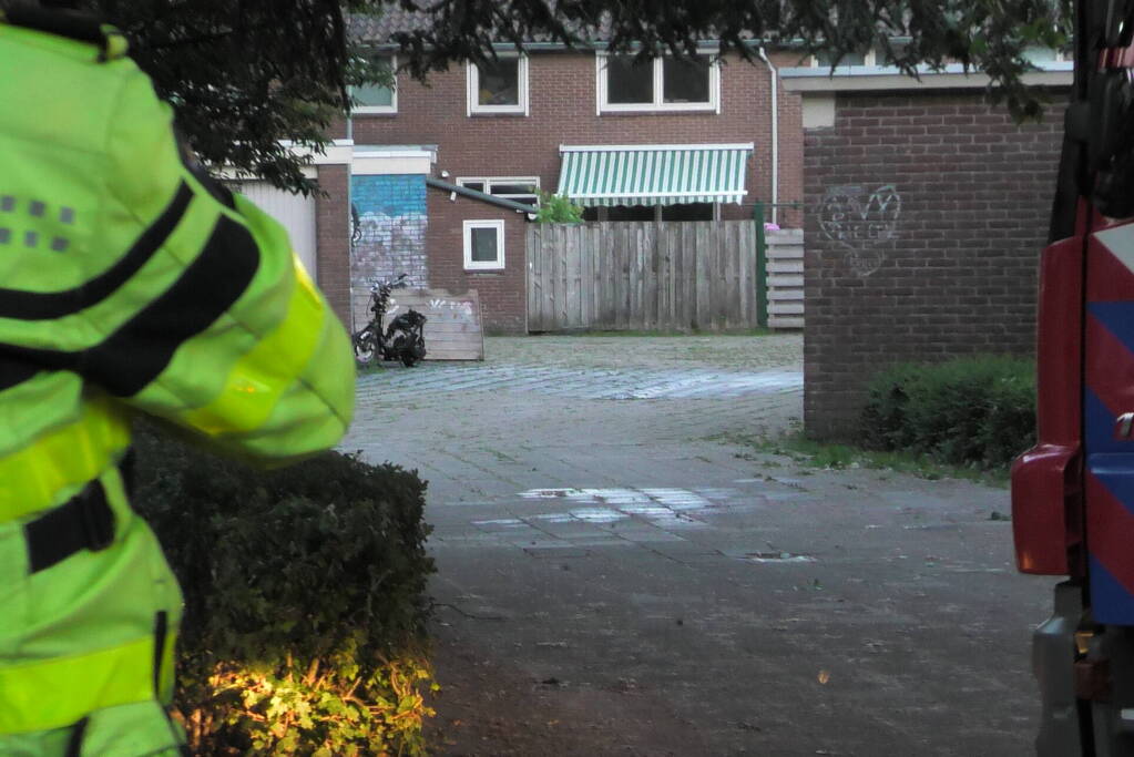 Scooter volledig uitgebrand