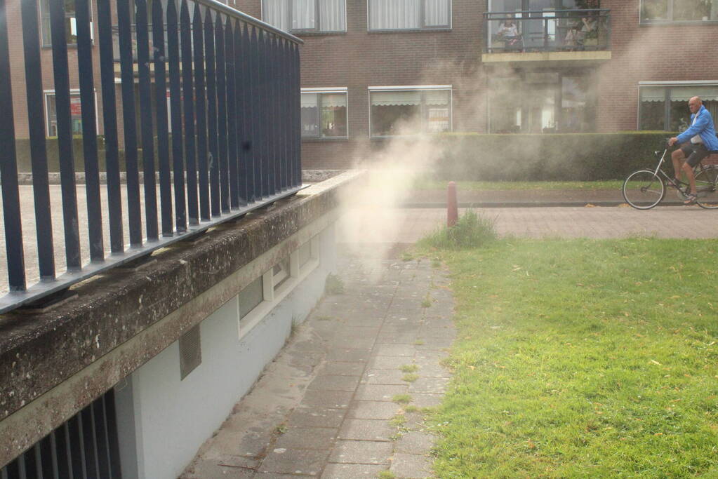 Veel rook bij brand in wasdroger