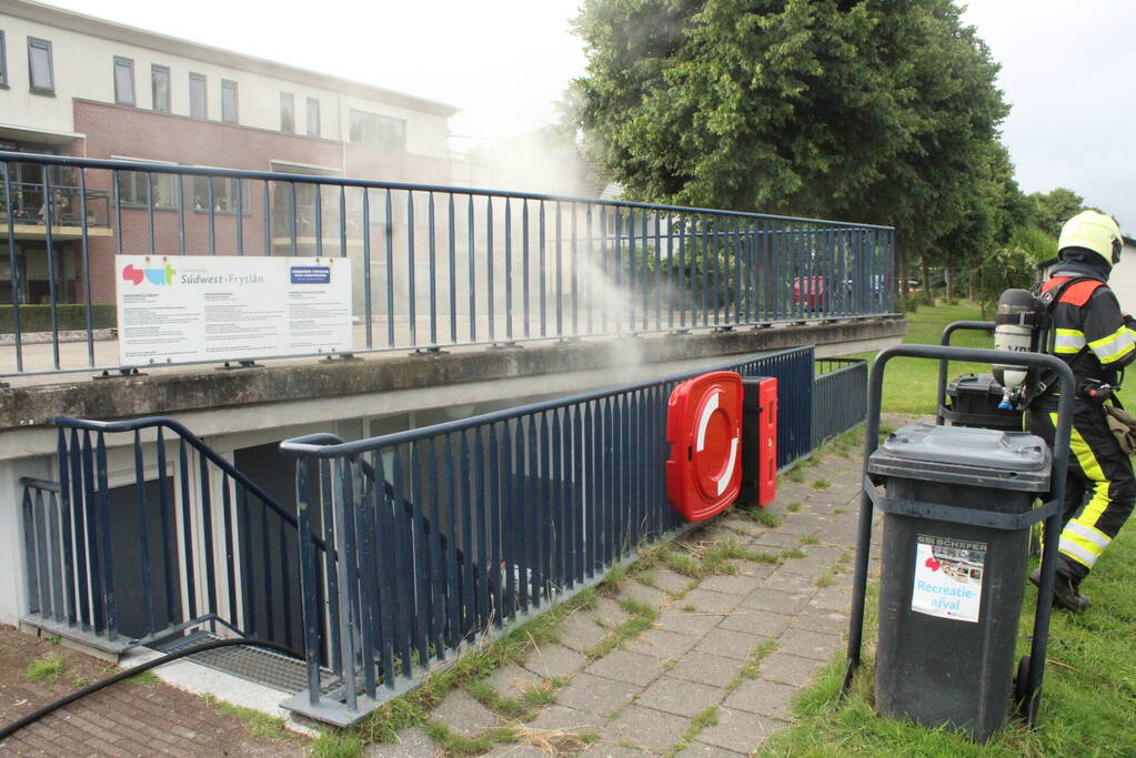 Veel rook bij brand in wasdroger