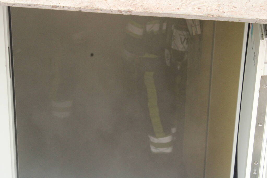 Veel rook bij brand in wasdroger