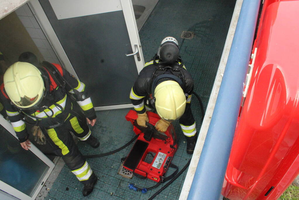 Veel rook bij brand in wasdroger