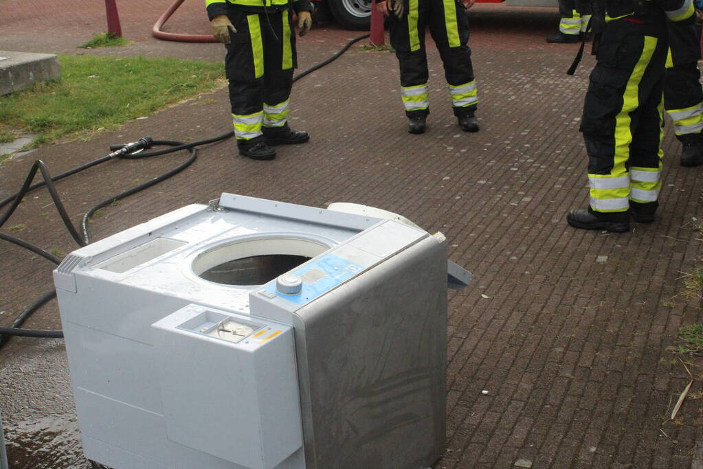 Veel rook bij brand in wasdroger