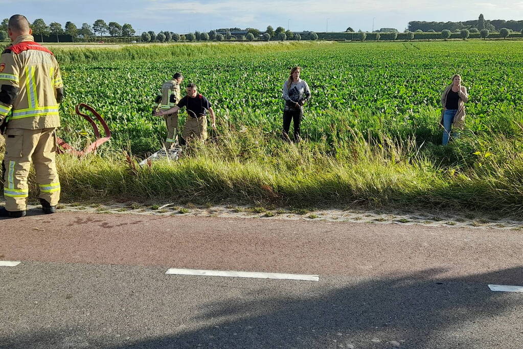 Veel mankrachten ingezet bij paard te water
