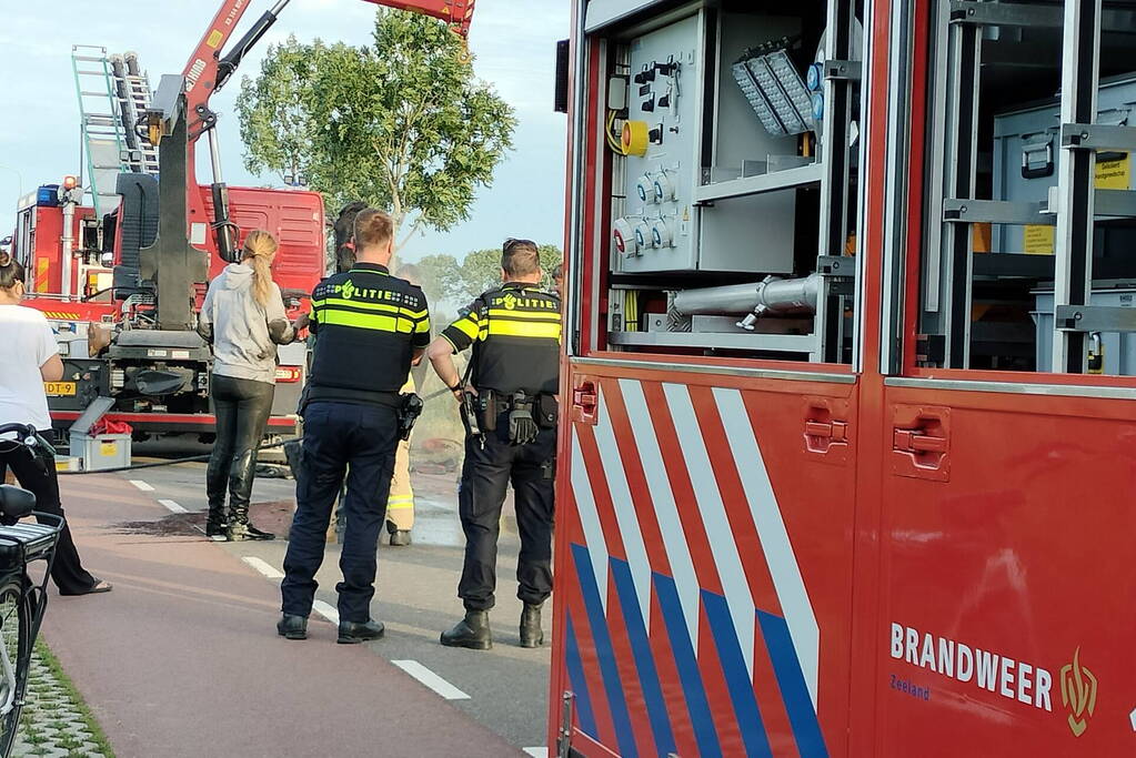 Veel mankrachten ingezet bij paard te water