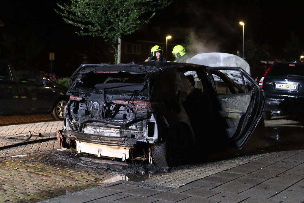 Electrische auto volledig is brand